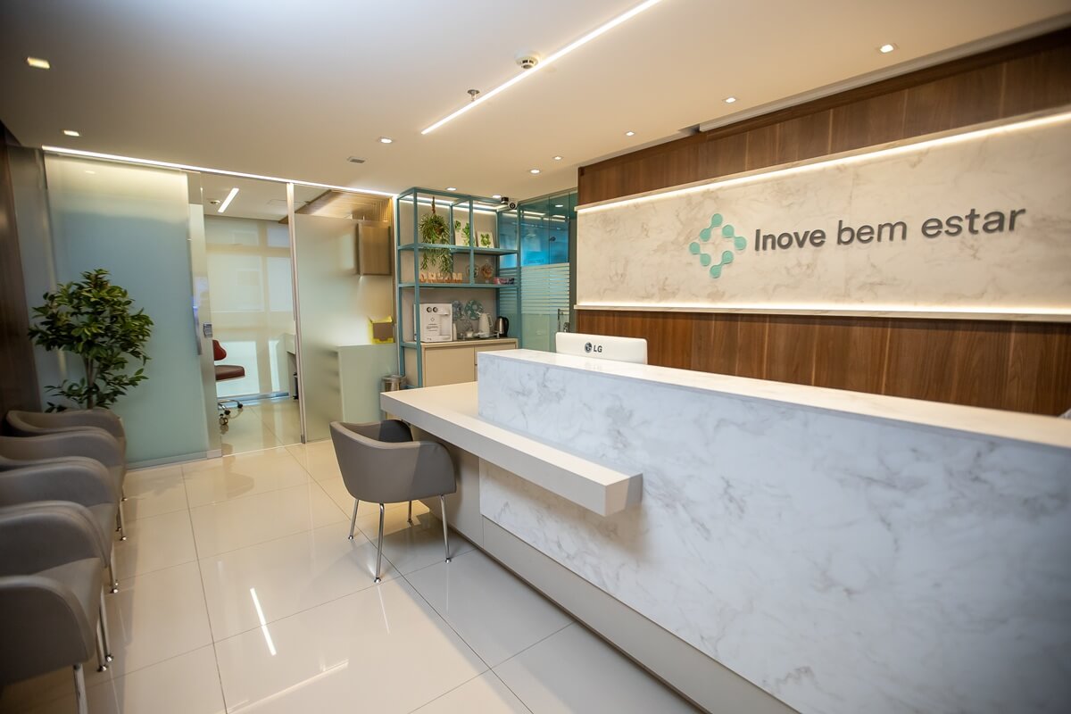 Recepção Inove Bem Estar — Consultório pronto Goiânia